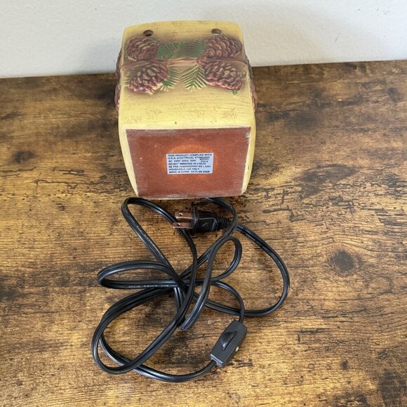 Scentsy Pinecone Wax Warmer No Lid, Tested Fall Rustic Retired 5" Height - Picture 15 of 15